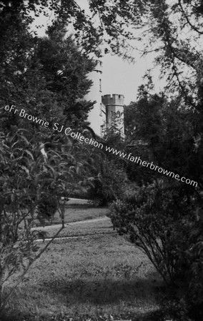 MOUNT ST JOSEPHS CLOISTER TOWERS OF GUEST HOUSE FROM CLANSUR GARDENS